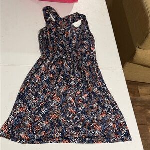 Kaileigh Dress - Navy and Coral